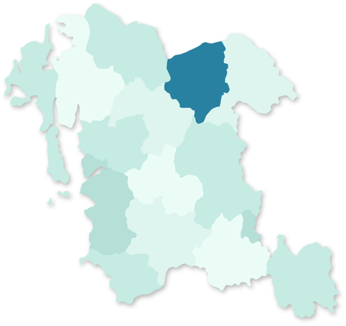 충청남도 아산 지역 활성화 지도