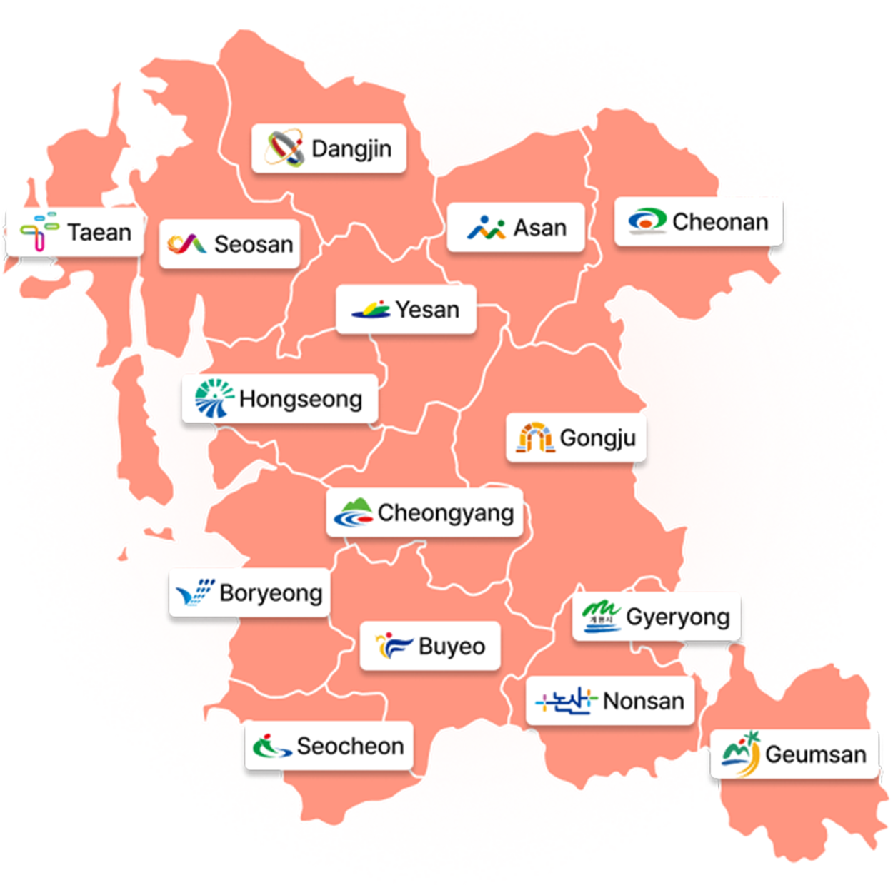 Chungcheongnam-do Map
